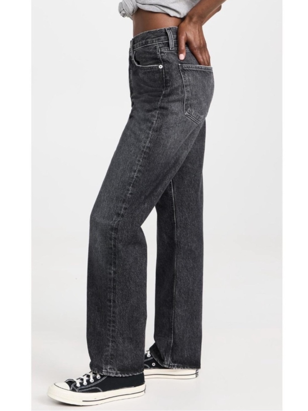 AGOLDE Fran Jeans in Ditch Wash Black